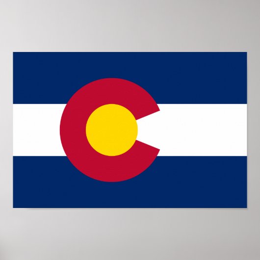 Poster Drapeau de l'État du Colorado (Devant)