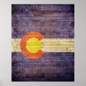 Poster Drapeau de l'État du Colorado (Devant)