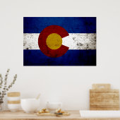 Poster Drapeau de l'État du Colorado (Cuisine)