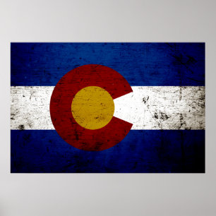Poster Drapeau de l'État du Colorado