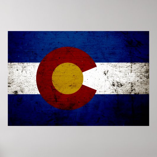 Poster Drapeau de l'État du Colorado (Devant)