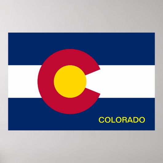 Poster Drapeau de l'État du Colorado (Devant)