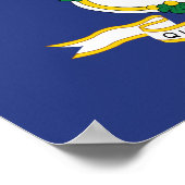 Poster Drapeau de l'État du Connecticut (Coin)