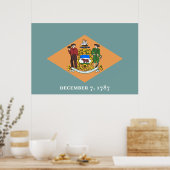 Poster Drapeau de l'État du Delaware (Cuisine)