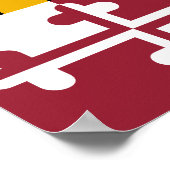 Poster Drapeau de l'État du Maryland (Coin)