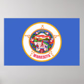 Poster Drapeau de l'État du Minnesota (Devant)