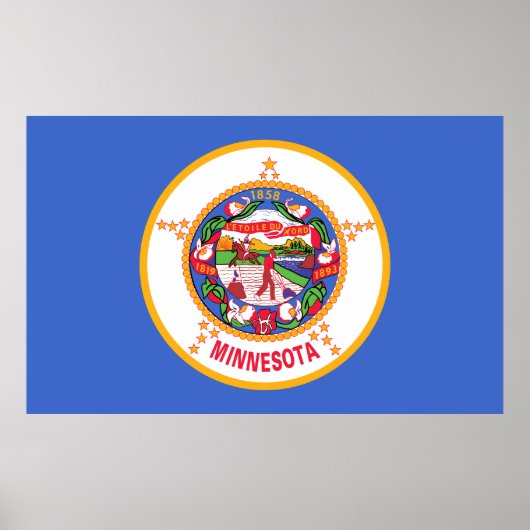 Poster Drapeau de l'État du Minnesota (Devant)
