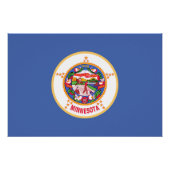 Poster Drapeau de l'État du Minnesota (Devant)