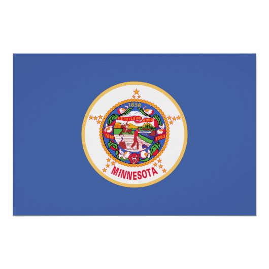 Poster Drapeau de l'État du Minnesota (Devant)