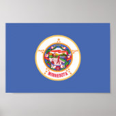 Poster Drapeau de l'État du Minnesota (Devant)