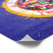 Poster Drapeau de l'État du Minnesota en détresse (Coin)