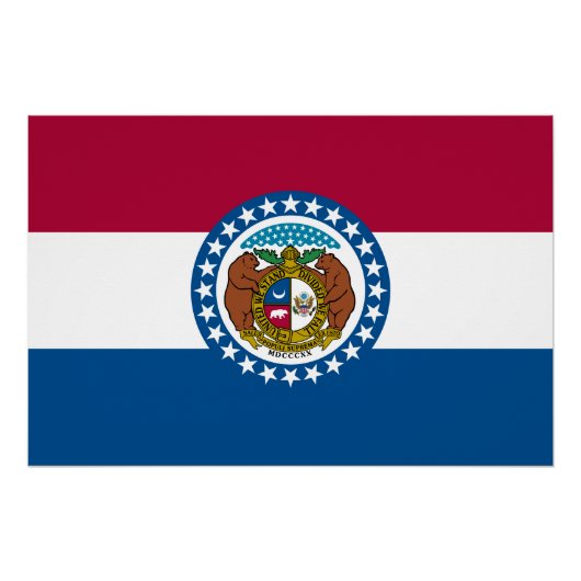 Poster Drapeau de l'État du Missouri (Devant)