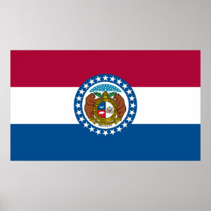 Poster Drapeau de l'État du Missouri