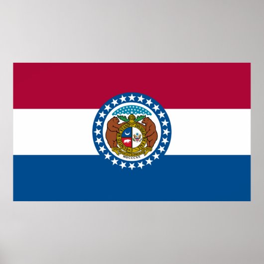 Poster Drapeau de l'État du Missouri (Devant)