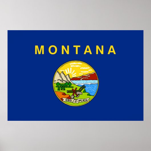 Poster Drapeau de l'État du Montana (Devant)