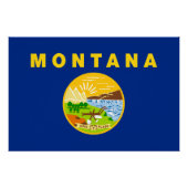 Poster Drapeau de l'État du Montana (Devant)