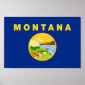 Poster Drapeau de l'État du Montana (Devant)