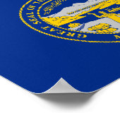 Poster Drapeau de l'État du Nebraska (Coin)