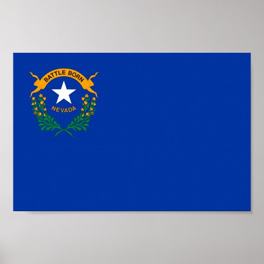 Poster Drapeau de l'État du Nevada (Devant)
