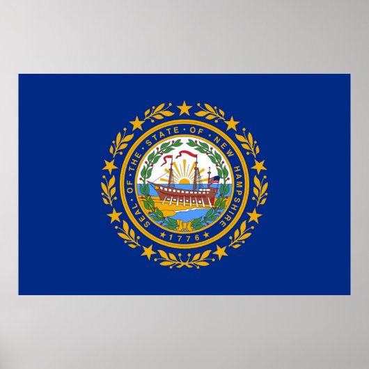 Poster drapeau de l'État du New Hampshire (Devant)