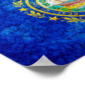 Poster Drapeau de l'État du New Hampshire (Coin)