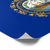 Poster Drapeau de l'État du New Hampshire (Coin)