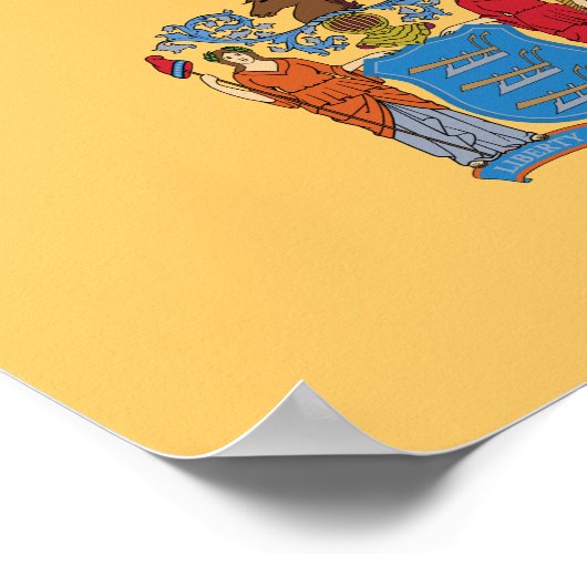 Poster Drapeau de l'État du New Jersey (Coin)
