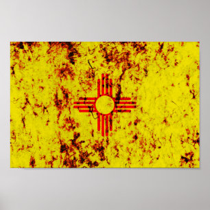 Poster Drapeau de l'État du Nouveau-Mexique