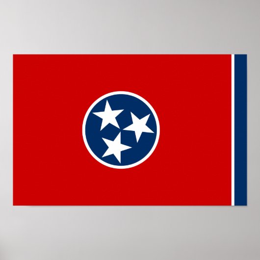 Poster Drapeau de l'État du Tennessee (Devant)