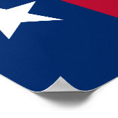 Poster Drapeau de l'État du Texas (Coin)