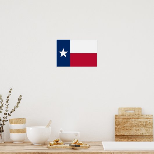 Poster Drapeau de l'État du Texas (Cuisine)