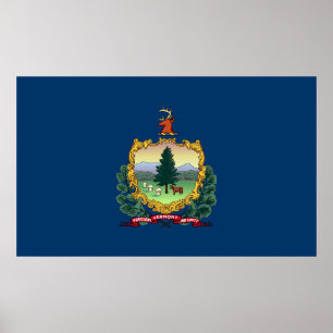 Poster Drapeau de l'État du Vermont