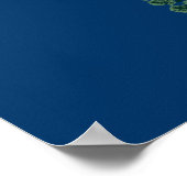Poster Drapeau de l'État du Vermont (Coin)
