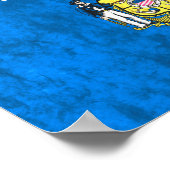 Poster Drapeau de l'État du Wisconsin (Coin)