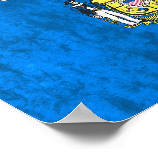 Poster Drapeau de l'État du Wisconsin (Coin)