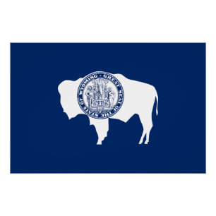 Poster Drapeau de l'État du Wyoming