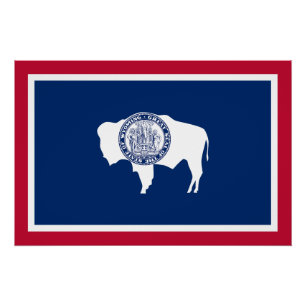 Poster Drapeau de l'État du Wyoming
