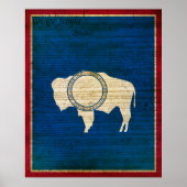 Poster Drapeau de l'État du Wyoming (Devant)