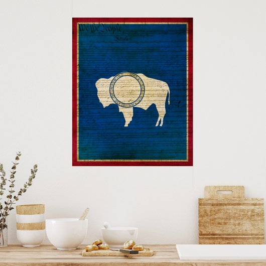 Poster Drapeau de l'État du Wyoming (Cuisine)