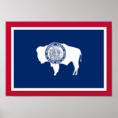 Poster Drapeau de l'État du Wyoming (Devant)