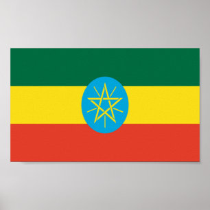 Poster Drapeau de l'Éthiopie