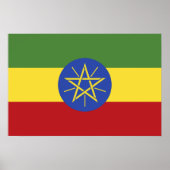 Poster drapeau de l'Éthiopie (Devant)