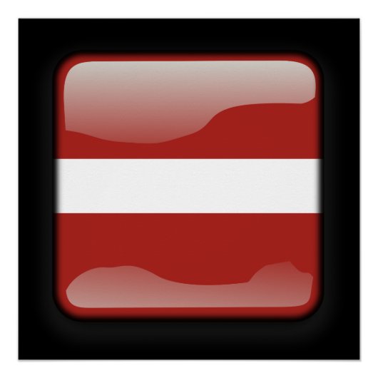 Poster Drapeau de Lettonie (Devant)