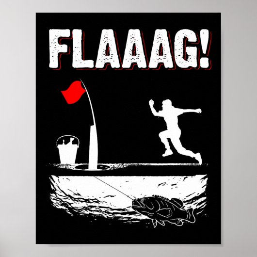 Poster Drapeau de levage pour pêche sur glace pour drapea (Devant)