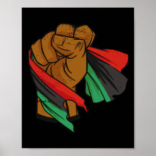 Poster Drapeau de libération noire Junetdix Union panafri