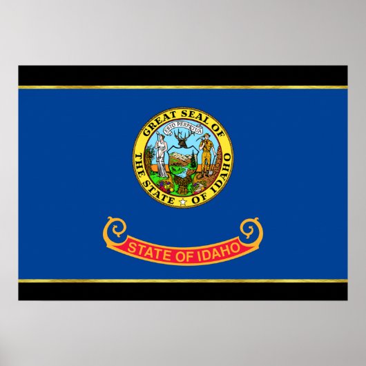 Poster Drapeau de l'Idaho (Devant)