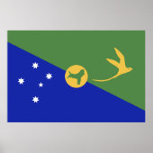 Poster drapeau de l'île Christmas (Devant)