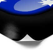 Poster Drapeau de l'île Christmas (Coin)
