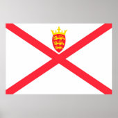 Poster Drapeau de l'île de Jersey (Devant)