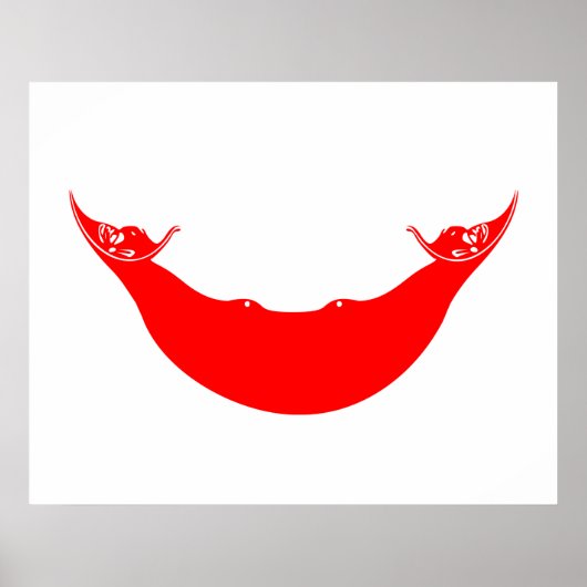 Poster Drapeau de l'île de Pâques (Rapa Nui) (Devant)